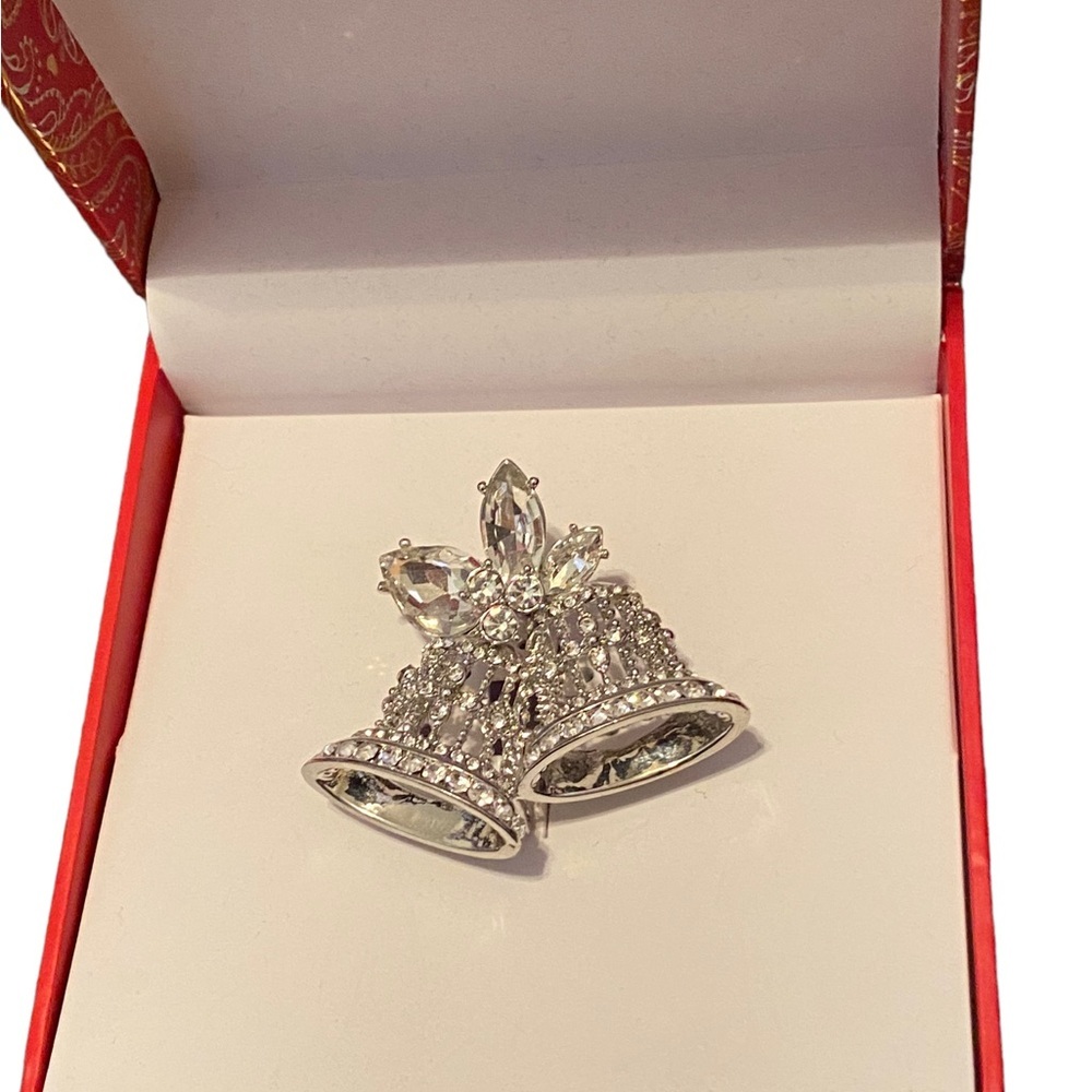 {Charter Club} Rhinestone Bell Brooch - Picture 4 of 6